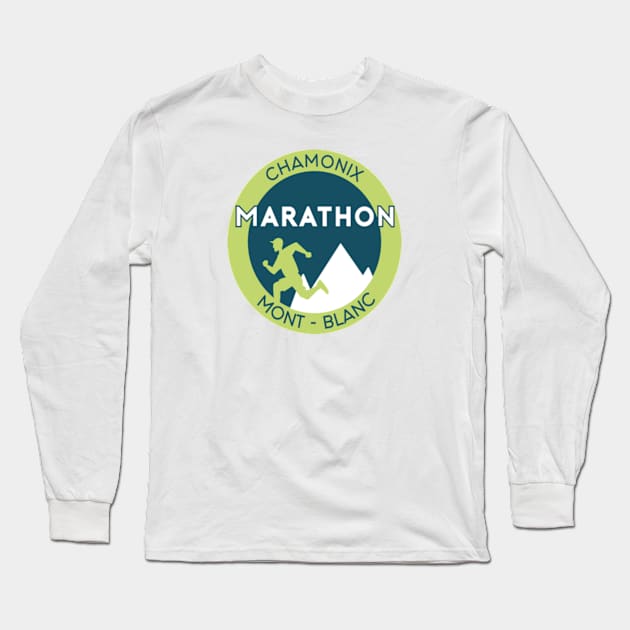 mont blanc marathon Long Sleeve T-Shirt by BonnyManthe